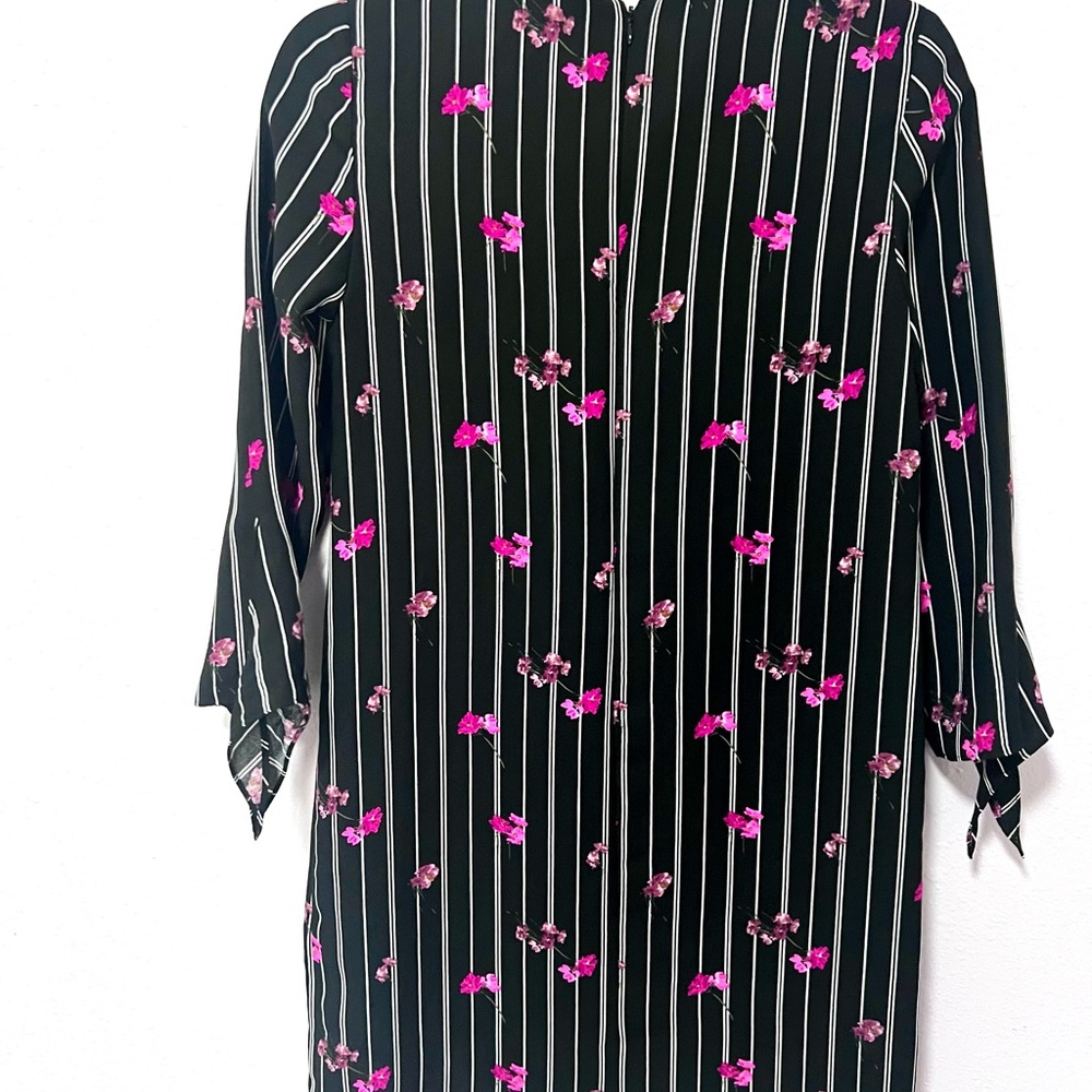 CeCe Black Pink Long Sleeve Sheath Dress - Picture 5 of 8